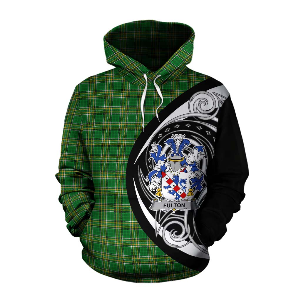 Fulton Irish Clan Cotton Hoodie Celtic Circle Style Pullover Hoodie XS - Tartan Vibes Clothing