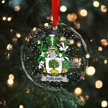 Furlong Irish Clan Christmas Glass Ornament with Coat of Arms