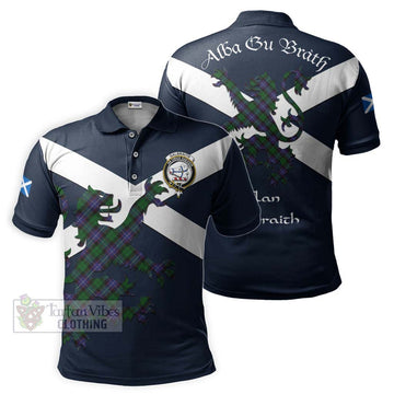 Galbraith Tartan Lion Rampant Polo Shirt Proudly Display Your Heritage with Alba Gu Brath and Clan Name