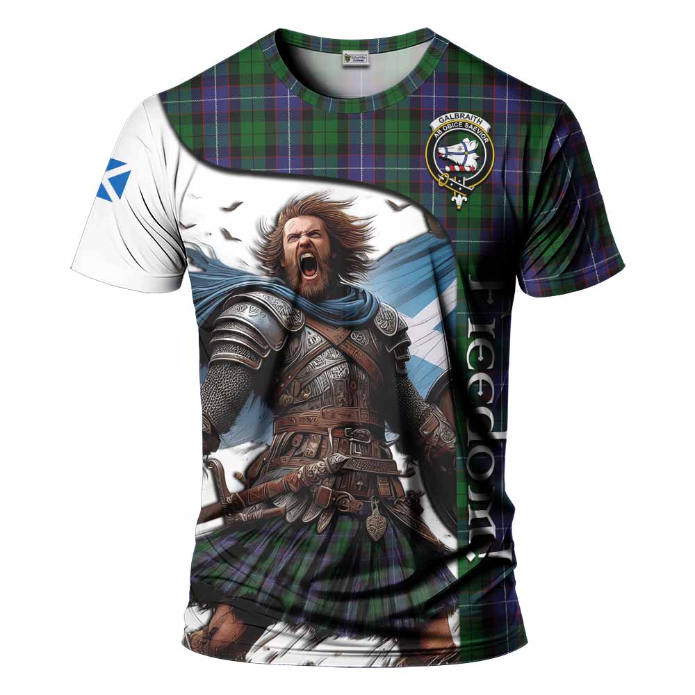 Galbraith Crest Tartan T-Shirt Inspired by the Freedom of Scottish Warrior