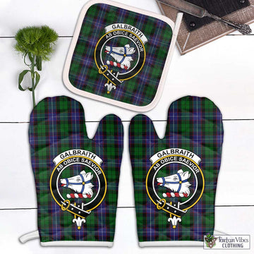 Galbraith Tartan Combo Oven Mitt & Pot-Holder with Family Crest