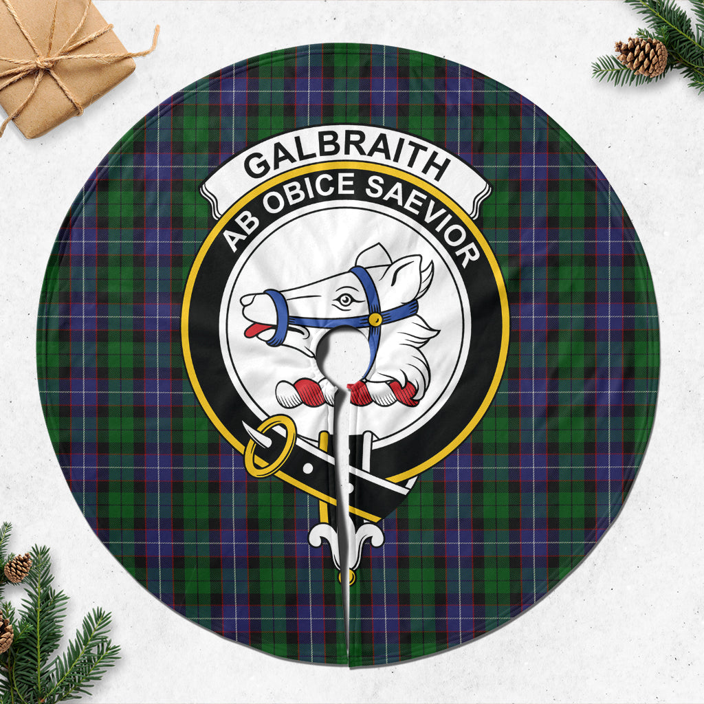 Galbraith Tartan Christmas Tree Skirt with Family Crest - Tartanvibesclothing