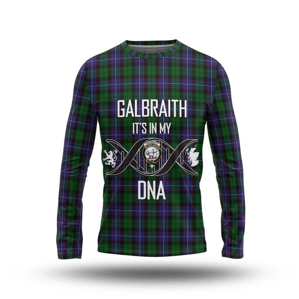 Galbraith Tartan Long Sleeve T-Shirt with Family Crest DNA In Me Style Unisex - Tartanvibesclothing Shop