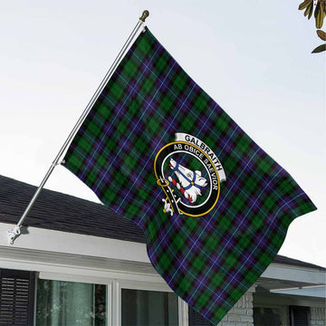 Galbraith Tartan House Flag with Family Crest