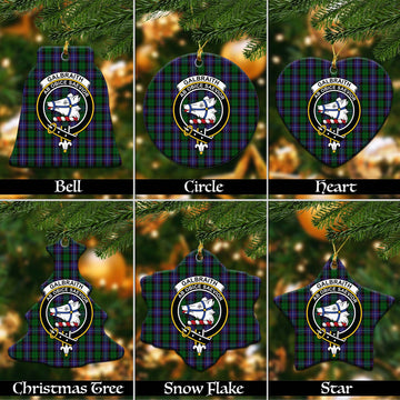 Galbraith Tartan Christmas Ceramic Ornaments with Family Crest