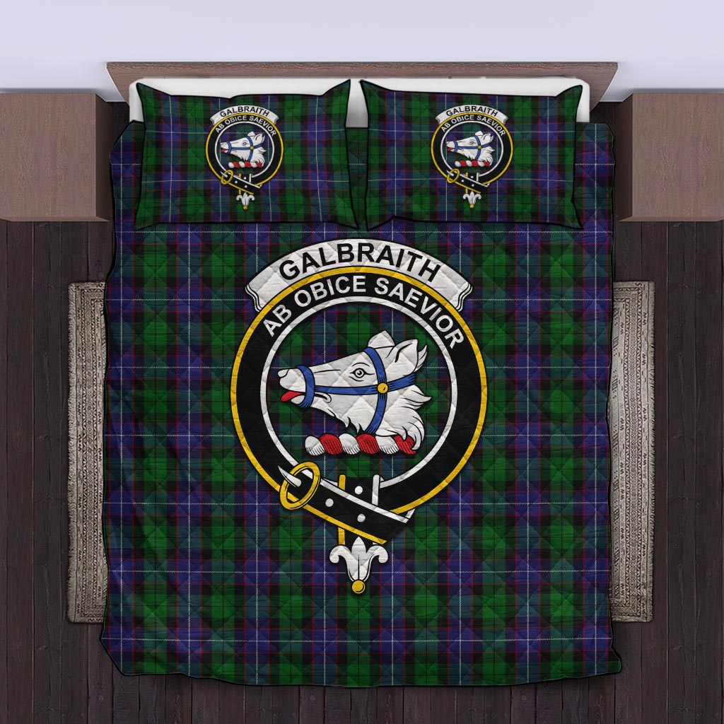 Galbraith Tartan Quilt Bed Set with Family Crest Twin - Tartan Vibes Clothing