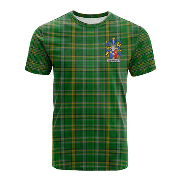 Galbraith Irish Clan Tartan Cotton T-shirt with Coat of Arms