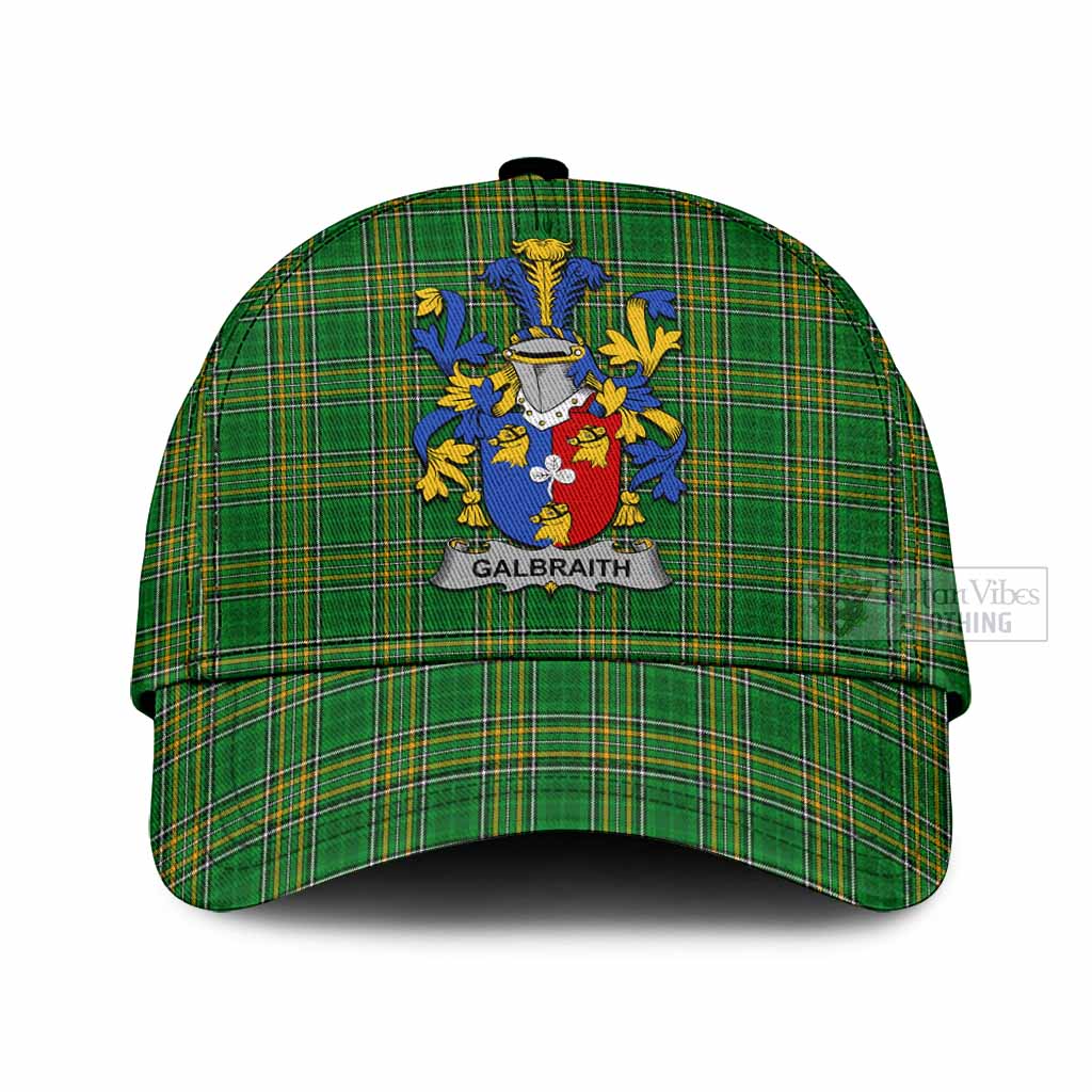 Tartan Vibes Clothing Galbraith Irish Clan Tartan Classic Cap with Coat of Arms