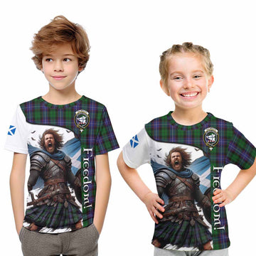 Galbraith Crest Tartan Kid T-Shirt Inspired by the Freedom of Scottish Warrior