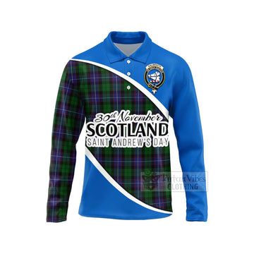 Galbraith Family Crest Tartan Long Sleeve Polo Shirt Celebrate Saint Andrew's Day in Style