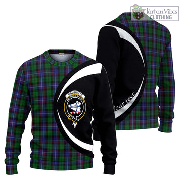 Galbraith Tartan Ugly Sweater with Family Crest Circle Style