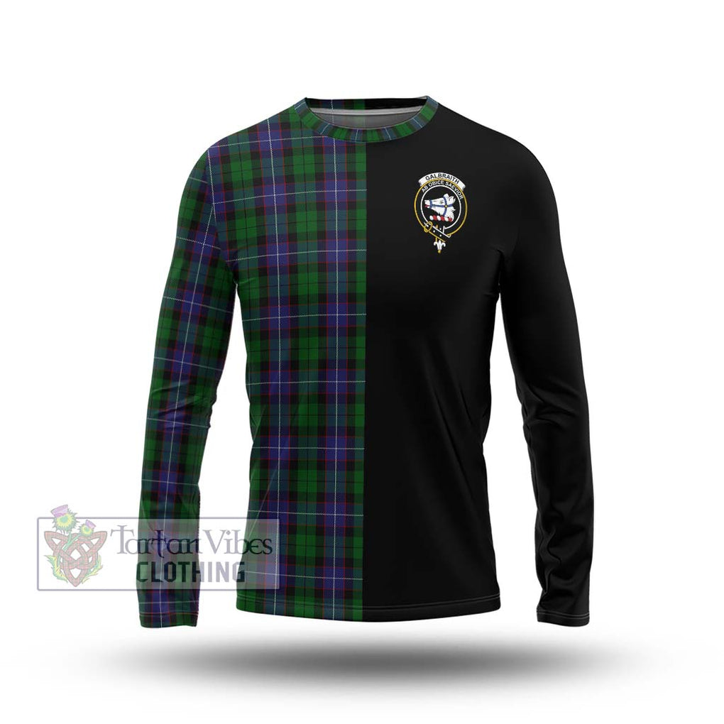 Galbraith Tartan Long Sleeve T-Shirt with Family Crest and Half Of Me Style Unisex - Tartanvibesclothing Shop