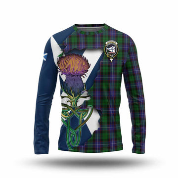 Galbraith Tartan Family Crest Long Sleeve T-Shirt Scottish Thistle Celtic Inspired Unisex - Tartan Vibes Clothing