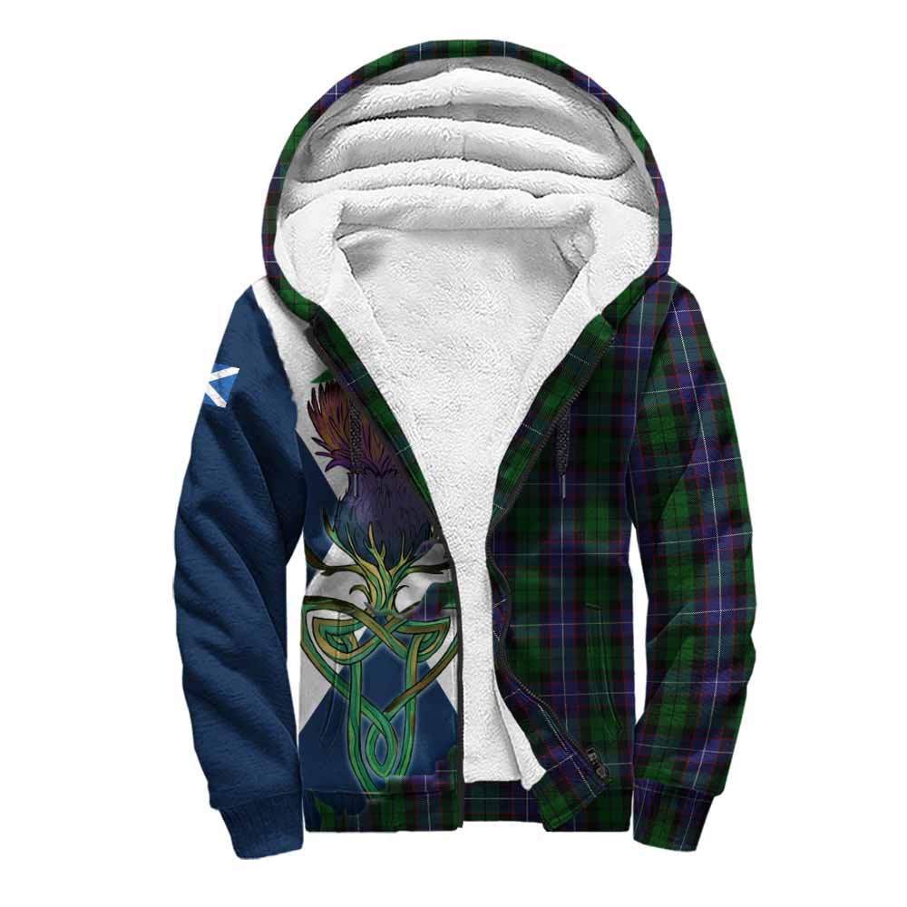 Galbraith Tartan Family Crest Sherpa Hoodie Scottish Thistle Celtic Inspired Unisex S - Tartan Vibes Clothing