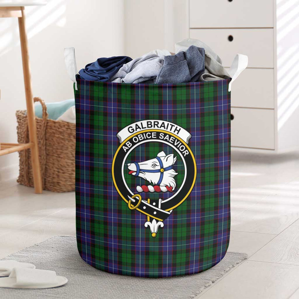 Galbraith Tartan Laundry Basket with Family Crest One Size - Tartanvibesclothing Shop