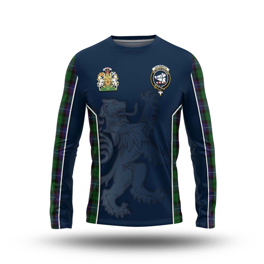 Galbraith Tartan Long Sleeve T-Shirt with Family Crest and Lion Rampant Vibes Sport Style Unisex - Tartan Vibes Clothing