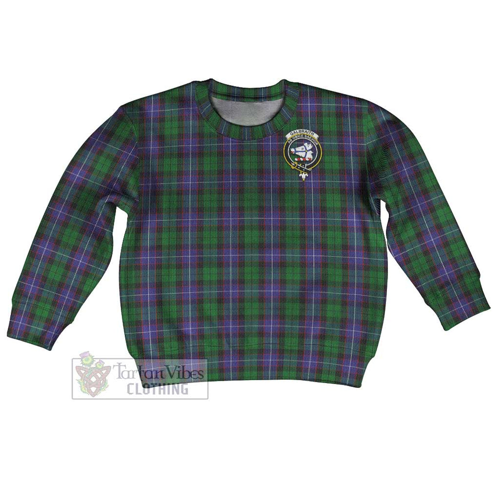 Tartan Vibes Clothing Galbraith Tartan Kid Ugly Sweater with Family Crest