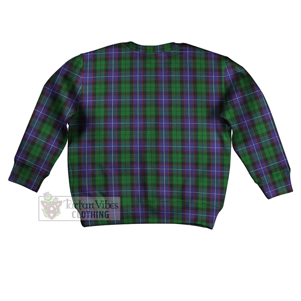 Tartan Vibes Clothing Galbraith Tartan Kid Ugly Sweater with Family Crest