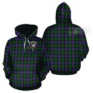 Galbraith Tartan Cotton Hoodie with Family Crest