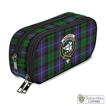 Galbraith Tartan Pen and Pencil Case with Family Crest