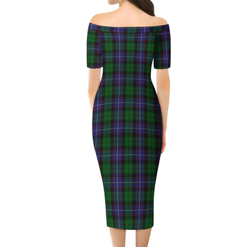 Galbraith Tartan Off Shoulder Lady Dress