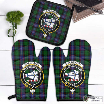 Galbraith Tartan Combo Oven Mitt & Pot-Holder with Family Crest