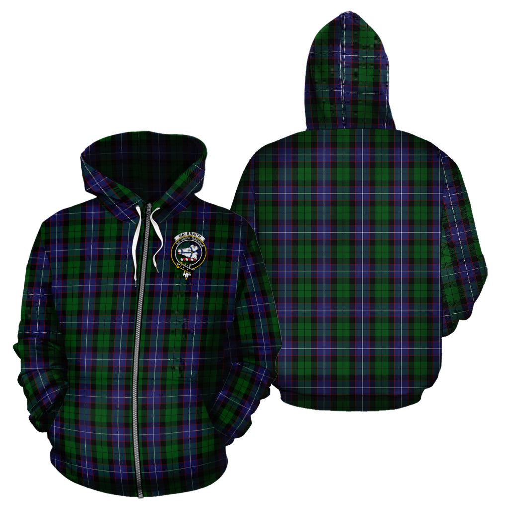 Galbraith Tartan Hoodie with Family Crest - Tartan Vibes Clothing