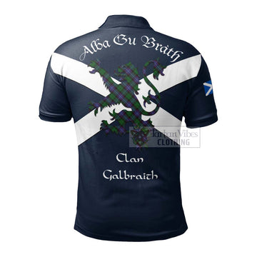 Galbraith Tartan Lion Rampant Polo Shirt Proudly Display Your Heritage with Alba Gu Brath and Clan Name