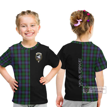 Galbraith Tartan Kid T-Shirt with Family Crest and Half Of Me Style - Tartan Vibes Clothing