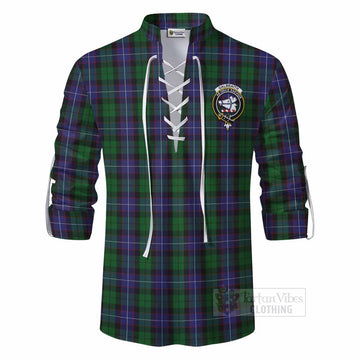 Galbraith Tartan Ghillie Kilt Shirt with Family Crest DNA In Me Style