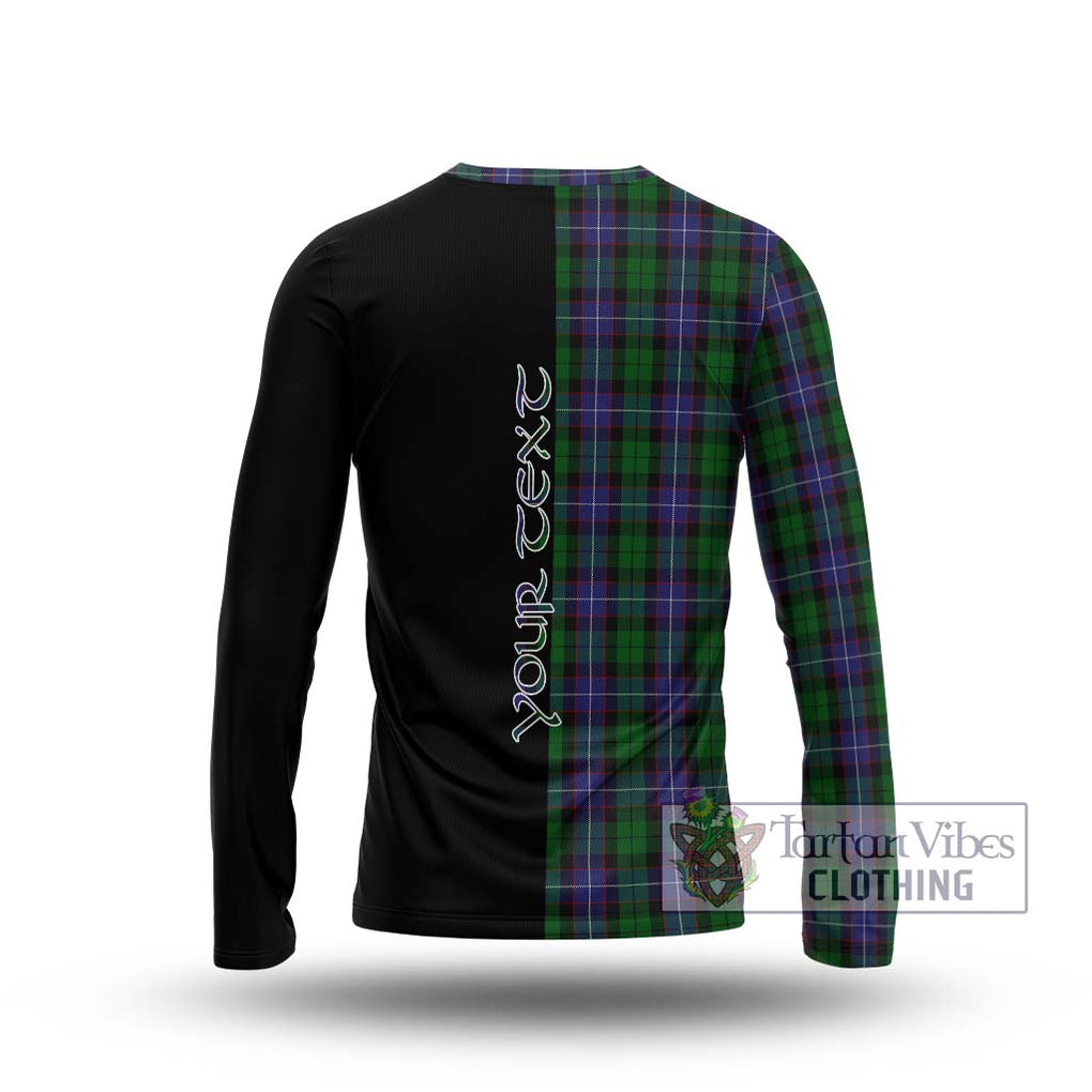 Galbraith Tartan Long Sleeve T-Shirt with Family Crest and Half Of Me Style - Tartanvibesclothing Shop