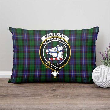 Galbraith Tartan Pillow Cover with Family Crest