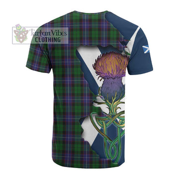 Galbraith Tartan Family Crest Cotton T-shirt Scottish Thistle Celtic Inspired - Tartan Vibes Clothing