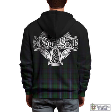 Galbraith Tartan Hoodie Featuring Alba Gu Brath Family Crest Celtic Inspired