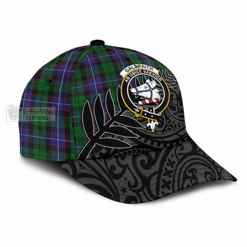 Galbraith Tartan Classic Cap with New Zealand Silver Fern Half Style