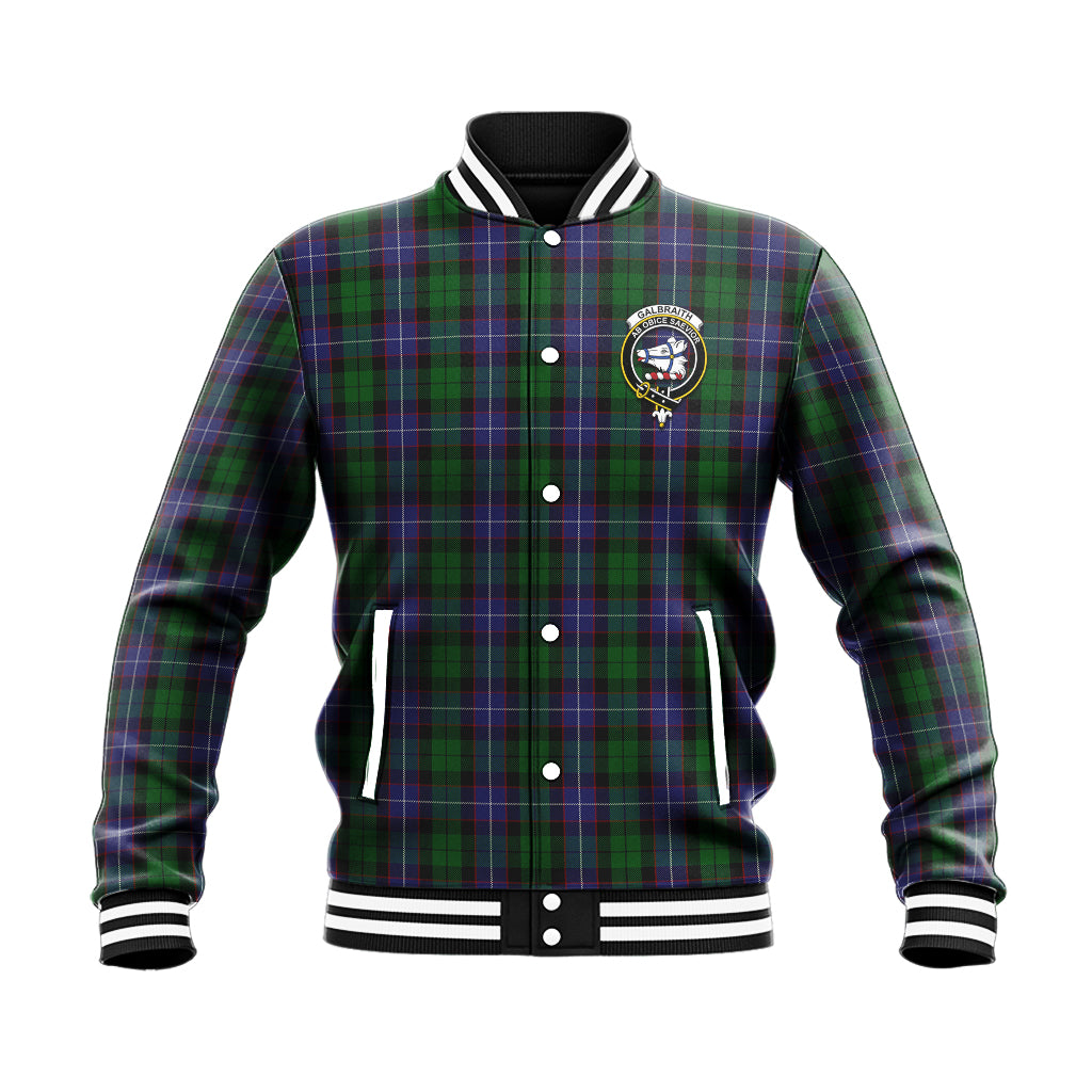 Galbraith Tartan Baseball Jacket with Family Crest - Tartan Vibes Clothing