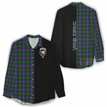 Galbraith Tartan Women's Casual Shirt with Family Crest and Half Of Me Style