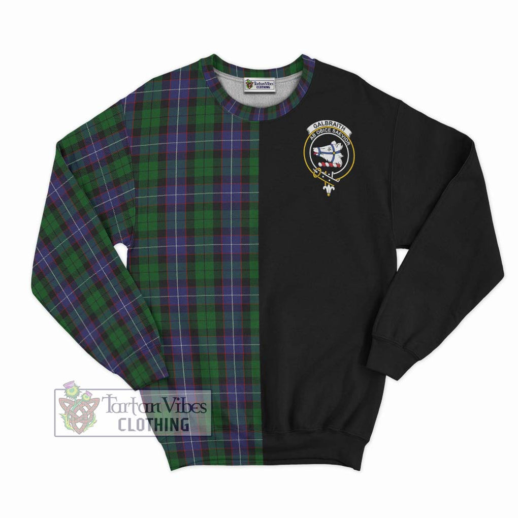 Galbraith Tartan Sweatshirt with Family Crest and Half Of Me Style - Tartanvibesclothing Shop