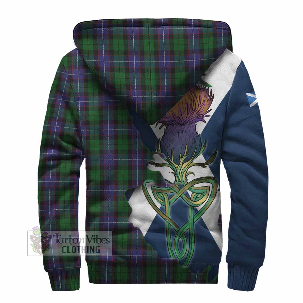 Galbraith Tartan Family Crest Sherpa Hoodie Scottish Thistle Celtic Inspired - Tartan Vibes Clothing
