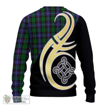 Galbraith Tartan Ugly Sweater with Family Crest and Celtic Symbol Style