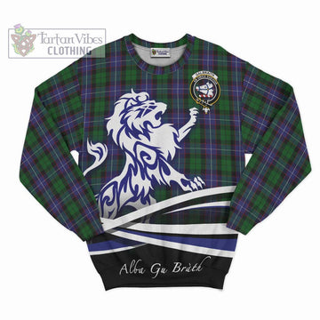 Galbraith Tartan Sweatshirt with Alba Gu Brath Regal Lion Emblem