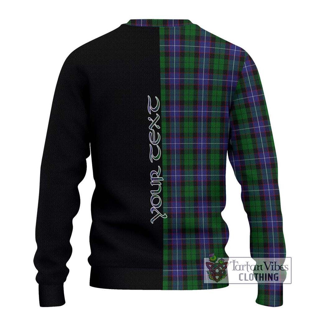 Galbraith Tartan Knitted Sweater with Family Crest and Half Of Me Style - Tartanvibesclothing Shop