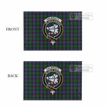 Galbraith Tartan House Flag with Family Crest