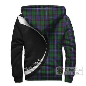 Galbraith Tartan Sherpa Hoodie with Family Crest Circle Style