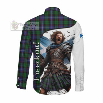 Galbraith Crest Tartan Long Sleeve Button Shirt Inspired by the Freedom of Scottish Warrior