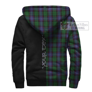 Galbraith Tartan Sherpa Hoodie with Family Crest and Half Of Me Style