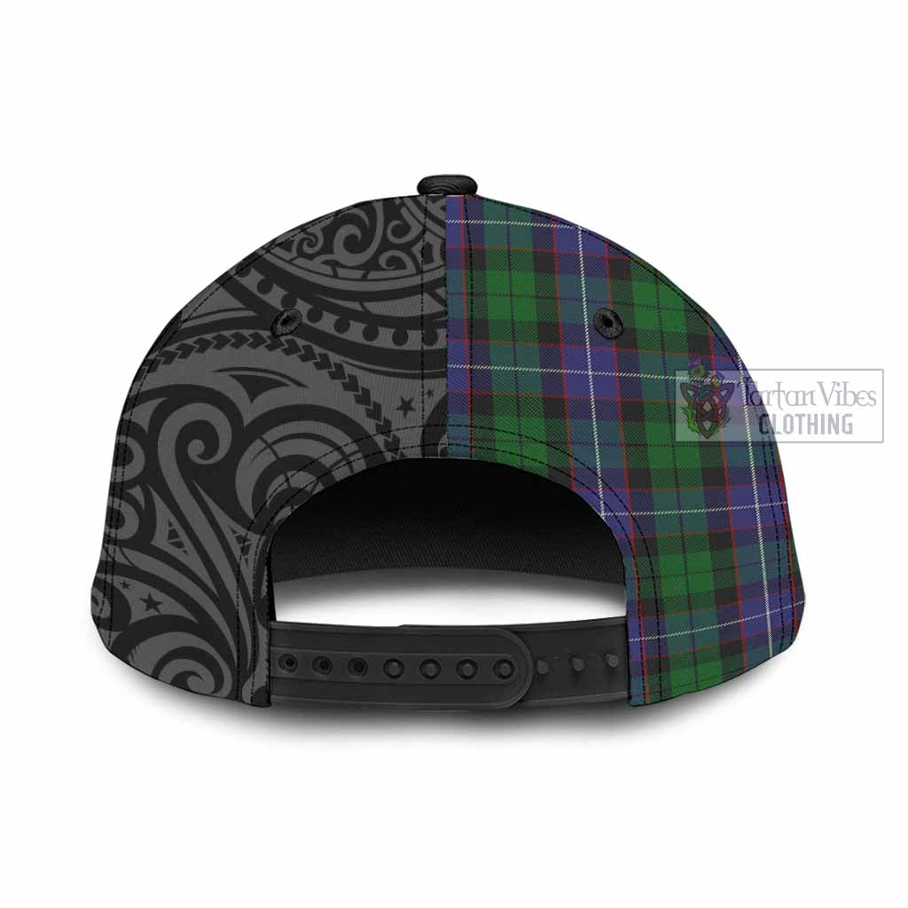 Tartan Vibes Clothing Galbraith Tartan Classic Cap with New Zealand Silver Fern Half Style