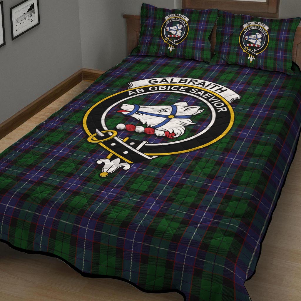 Galbraith Tartan Quilt Bed Set with Family Crest - Tartan Vibes Clothing