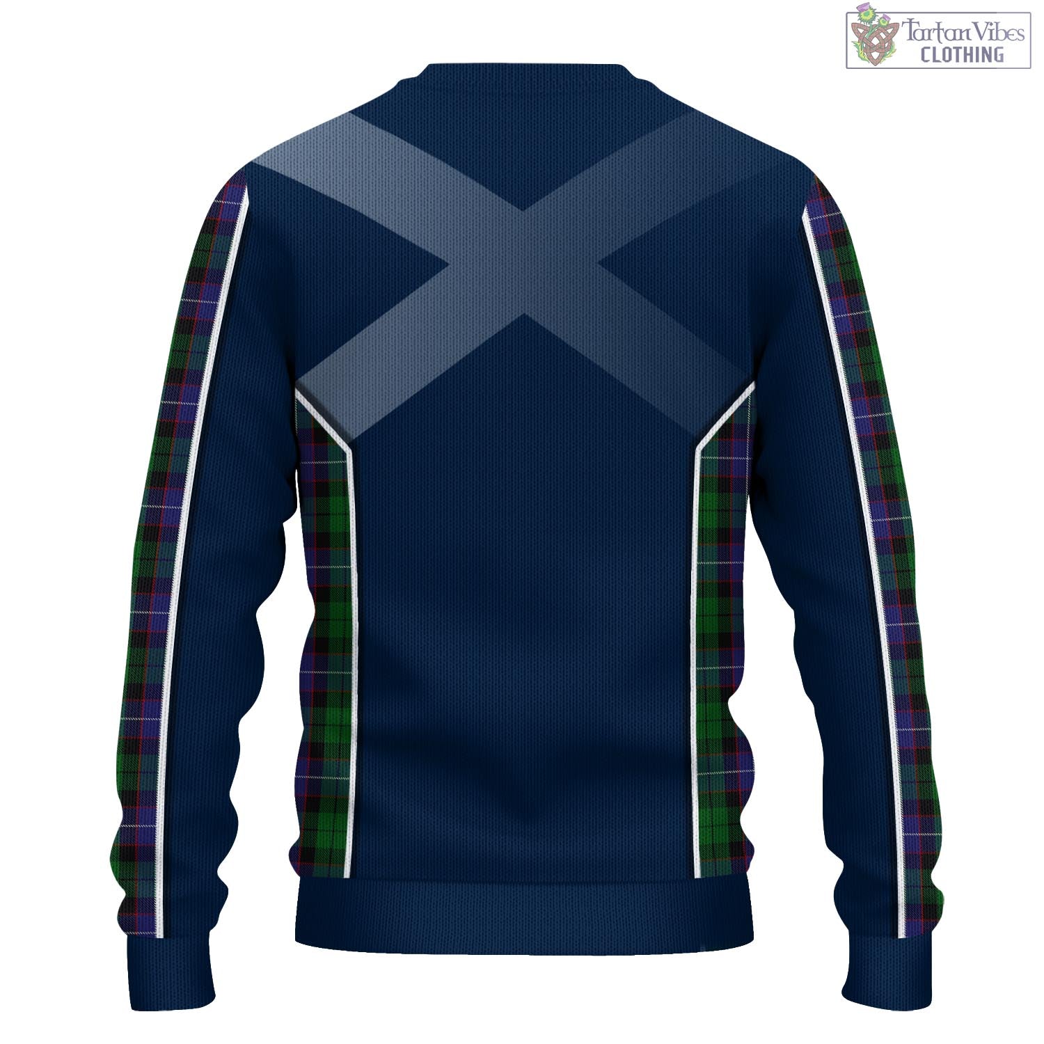 Tartan Vibes Clothing Galbraith Tartan Knitted Sweatshirt with Family Crest and Scottish Thistle Vibes Sport Style