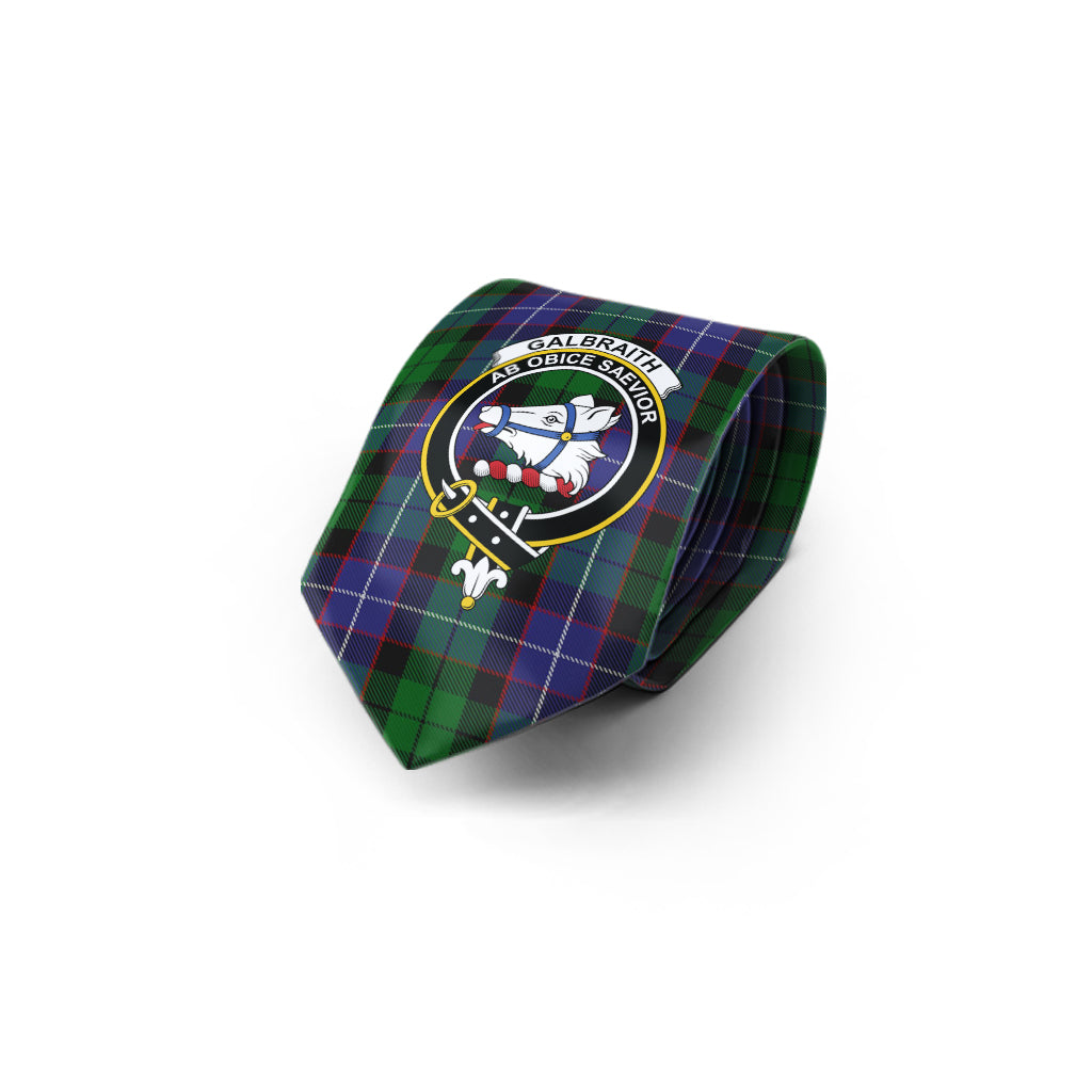 Galbraith Tartan Classic Necktie with Family Crest - Tartan Vibes Clothing